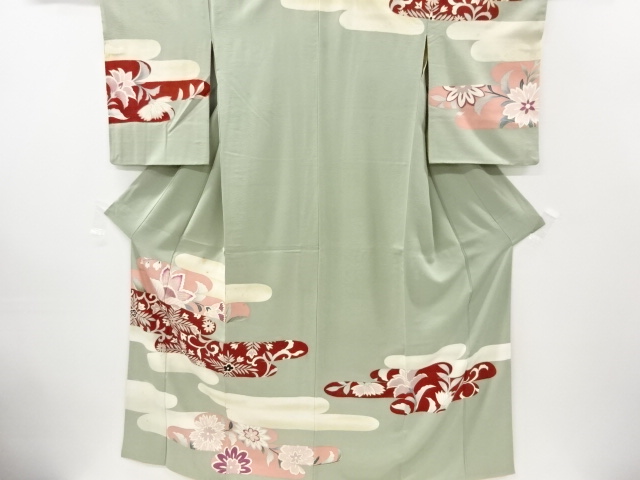 JAPANESE KIMONO / ANTIQUE KIMONO / EGASUMI & CHINESE FLOWER